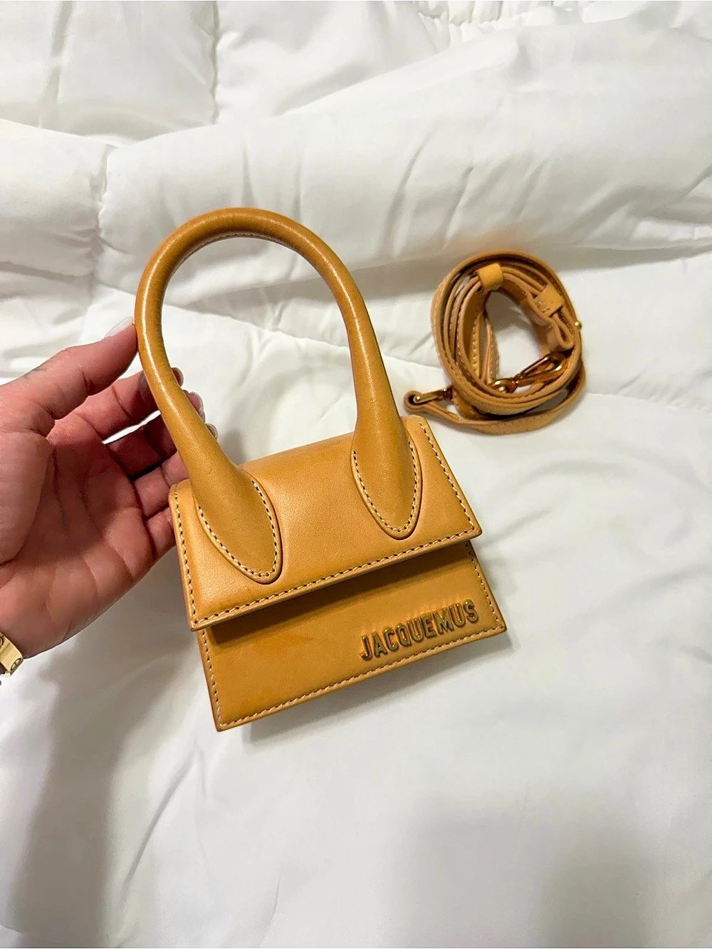JACQUEMUS Le Chiquito Mini Bag Handbag in Brown Like New